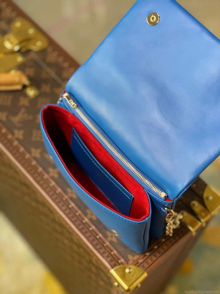 Louis Vuitton M80744 Pochette Coussin LV M80745 Blue and Red