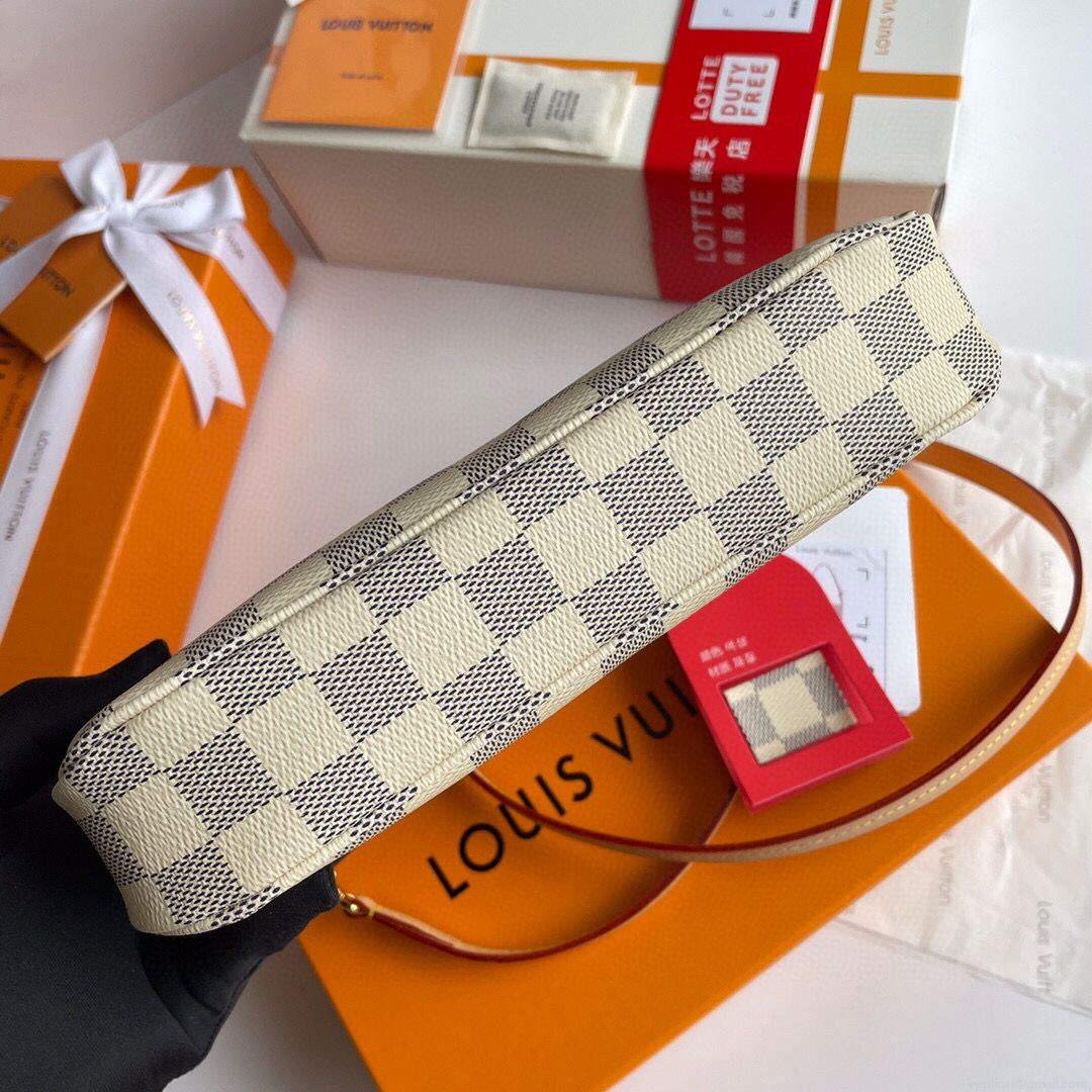 LV N41207 Louis Vuitton Pochette Accessoires Damier azur canvas