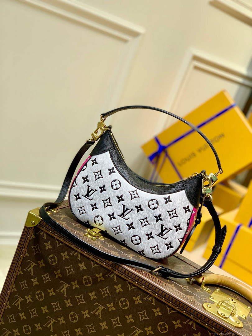 LV M46091 Louis Vuitton Bagatelle BB Bag Black White