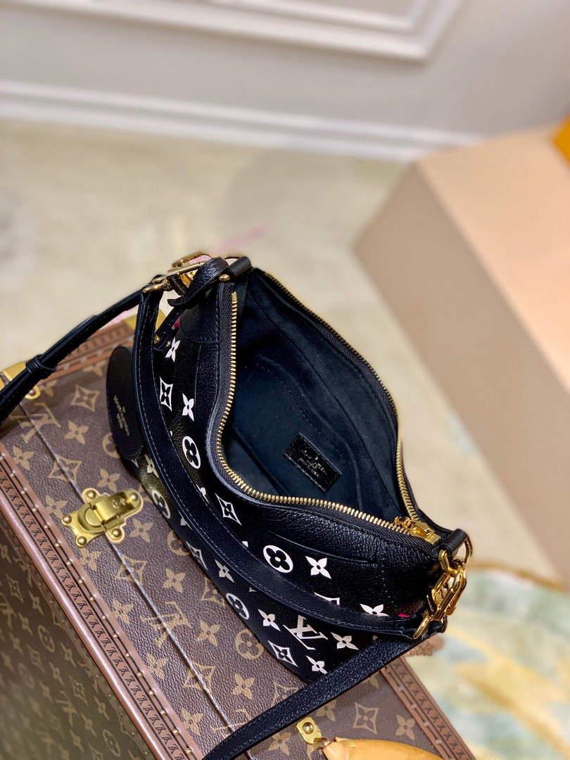 LV M46091 Louis Vuitton Bagatelle BB Bag Black White
