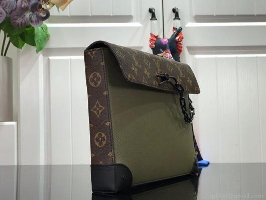 LV M30583 Louis Vuitton Pochette Voyage Steamer Bag Green