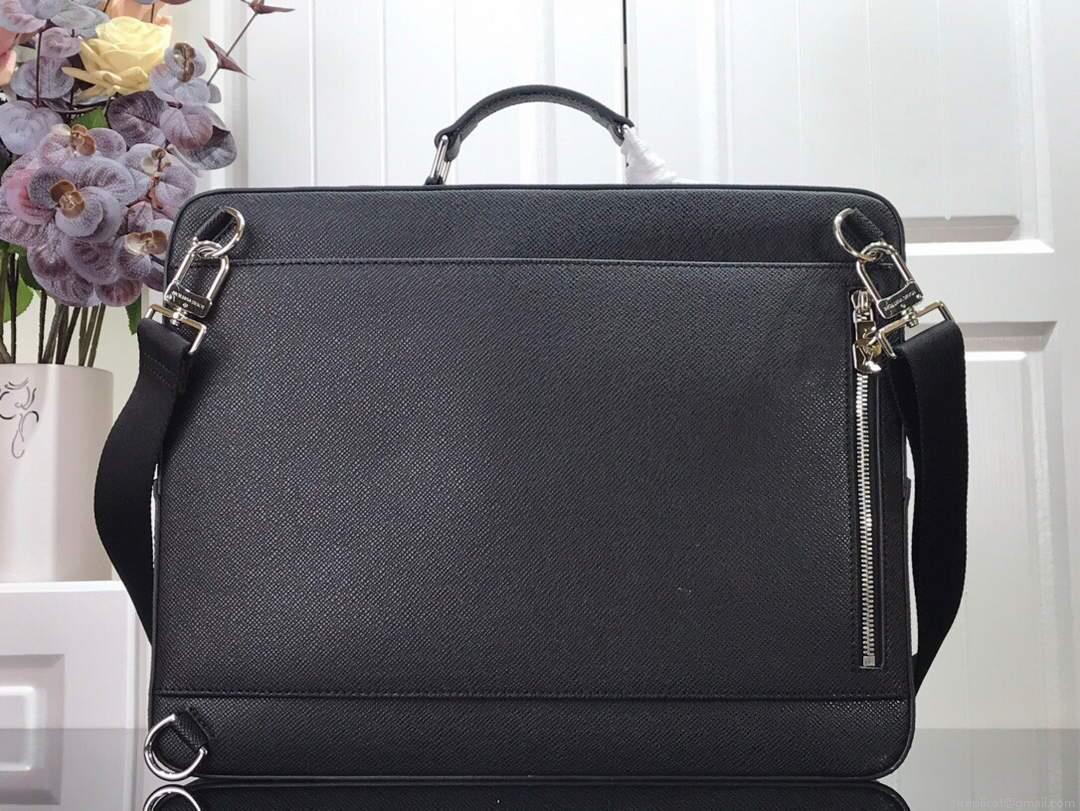 LV M30769 Louis Vuitton Briefcase Backpack Taiga Black