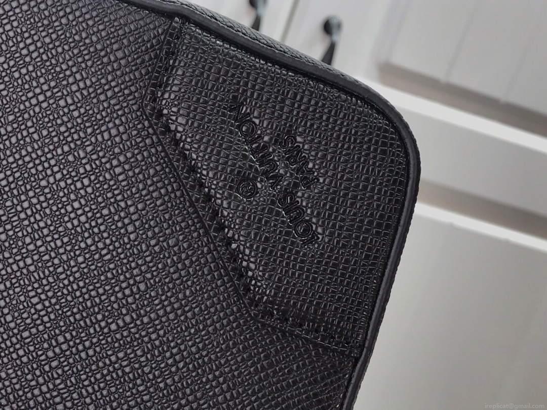 LV M30769 Louis Vuitton Briefcase Backpack Taiga Black