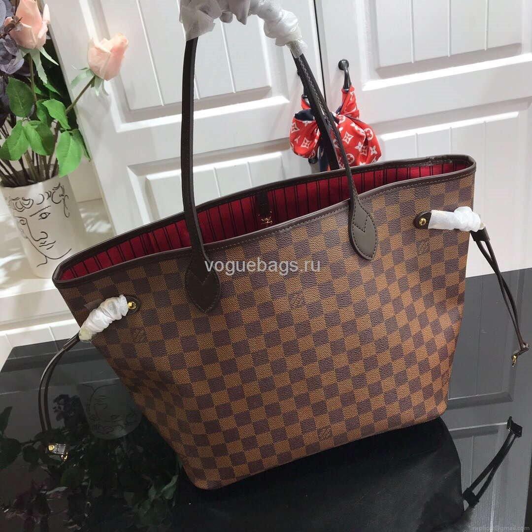 LV M41358 Louis Vuitton Neverfull MM Damier Ebene N41603 Bag