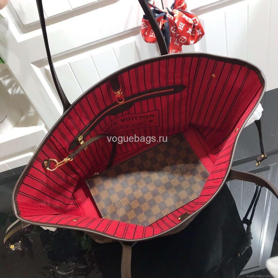 LV M41358 Louis Vuitton Neverfull MM Damier Ebene N41603 Bag