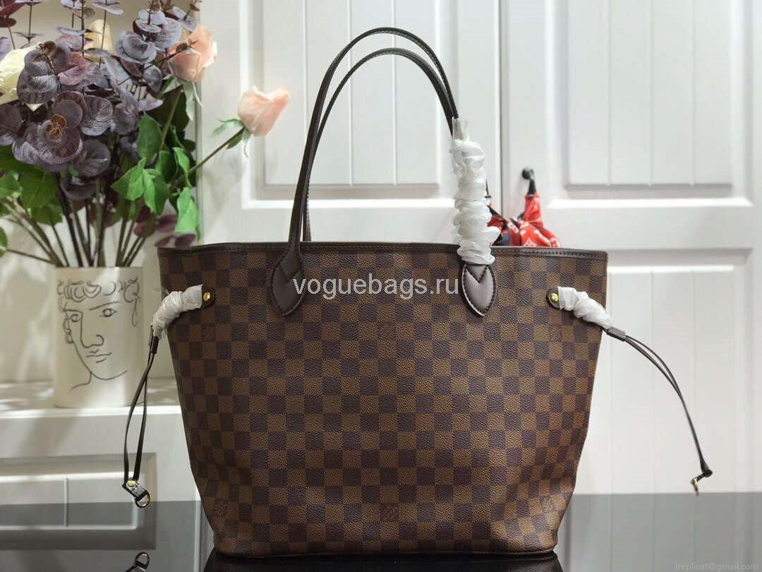 LV M41358 Louis Vuitton Neverfull MM Damier Ebene N41603 Bag