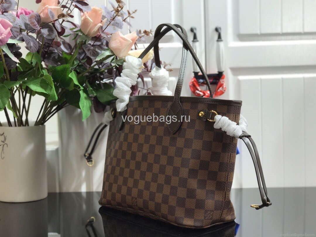 LV M41359 Louis Vuitton Neverfull PM Damier Ebene M41245 Bag Red