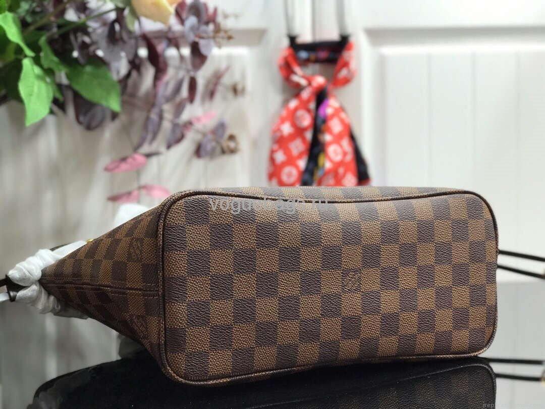 LV M41359 Louis Vuitton Neverfull PM Damier Ebene M41245 Bag Red