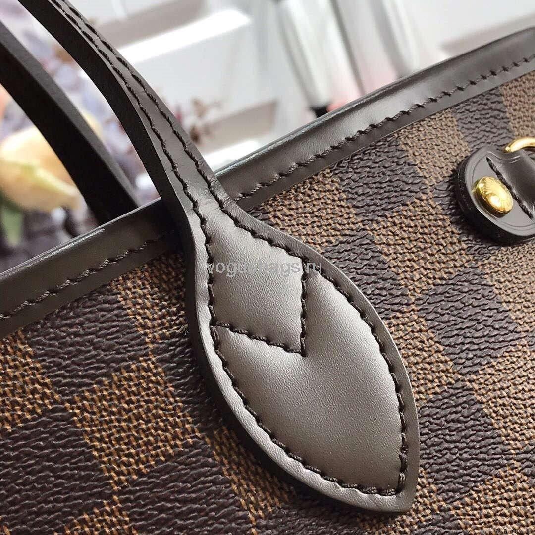 LV M41359 Louis Vuitton Neverfull PM Damier Ebene M41245 Bag Red