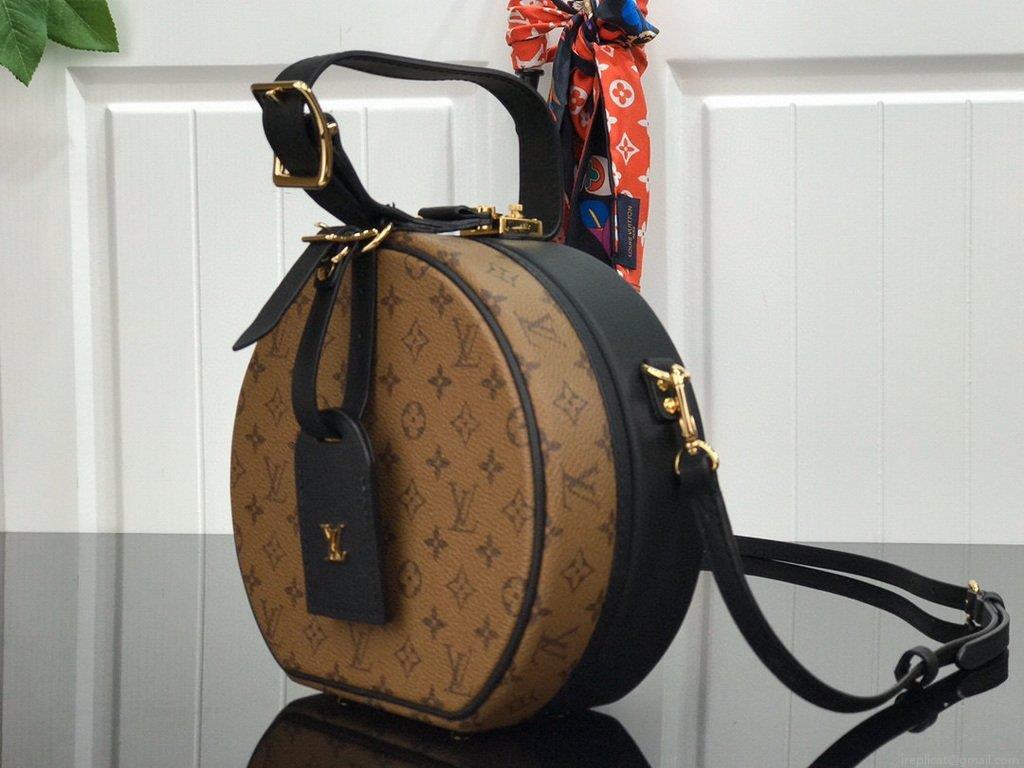 LV M43514 Louis Vuitton Petite Boite Chapeau Monogram Reverse Canvas Bag