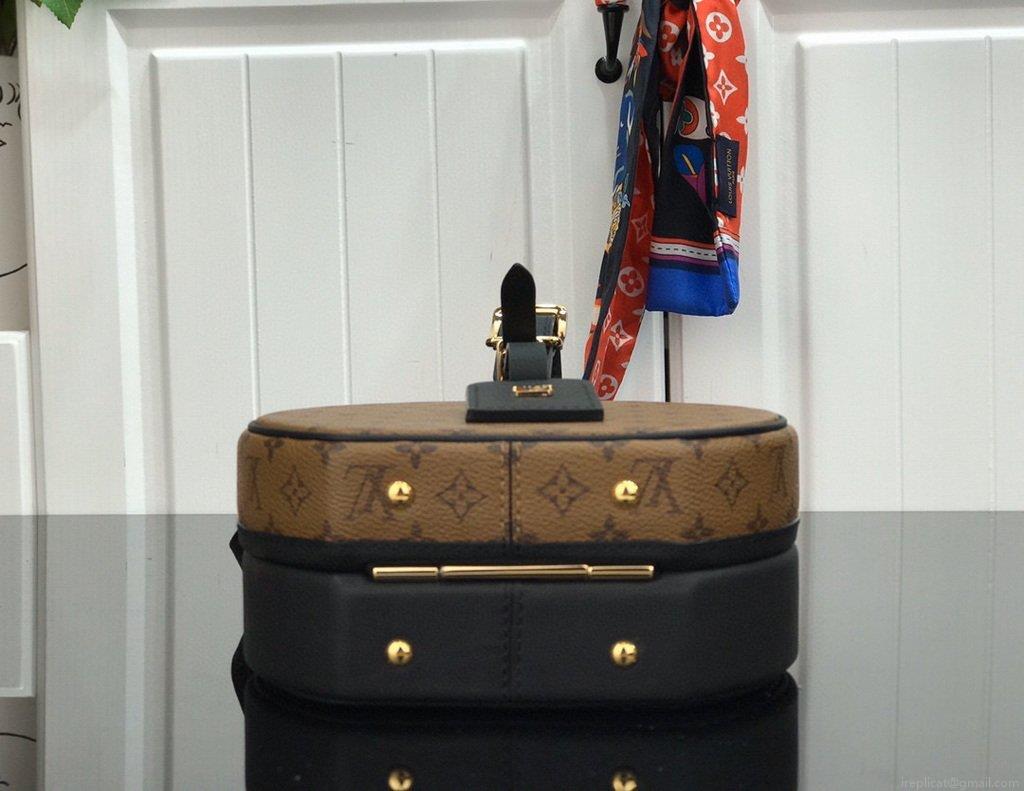 LV M43514 Louis Vuitton Petite Boite Chapeau Monogram Reverse Canvas Bag