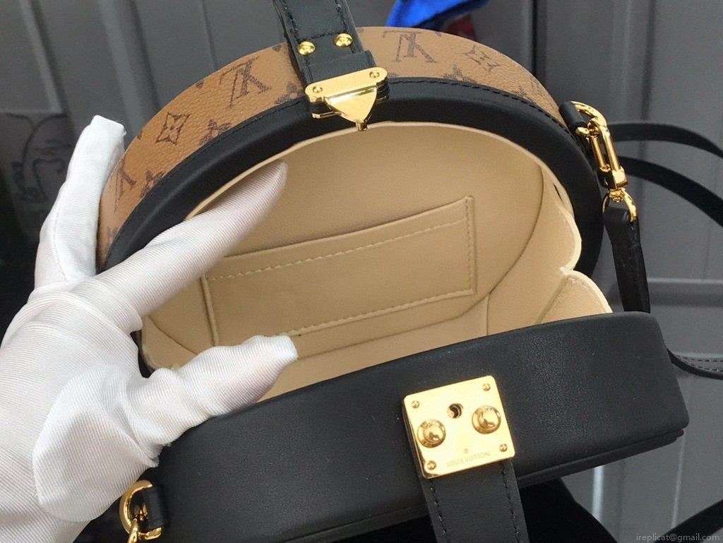 LV M43514 Louis Vuitton Petite Boite Chapeau Monogram Reverse Canvas Bag