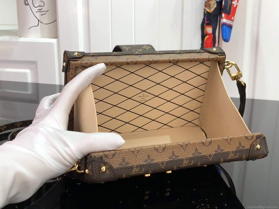 LV M44154 Louis Vuitton Petite Malle Monogram Reverse M44199 Bag