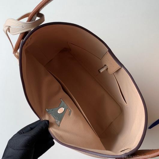 LV M44330 Louis Vuitton Lockme Hobo Soft calfskin M52776 Bag Apricot