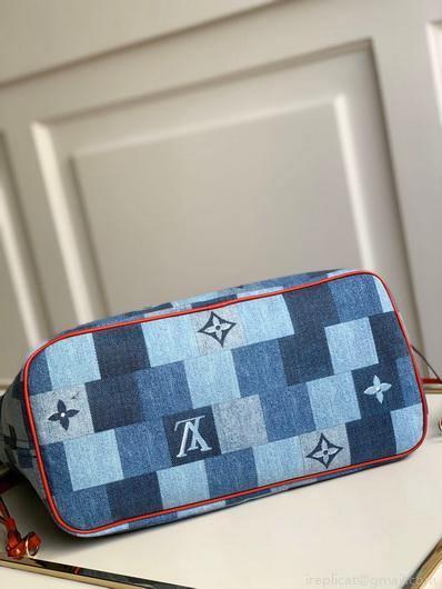 LV M44918 Louis Vuitton Lvxlol Neverfull MM Bag M45201 Monogram Blue