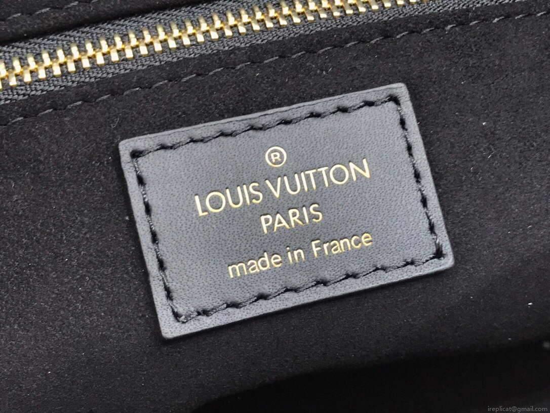 LV M45393 Louis Vuitton Petite Malle Souple Bag M45394 Leather Black