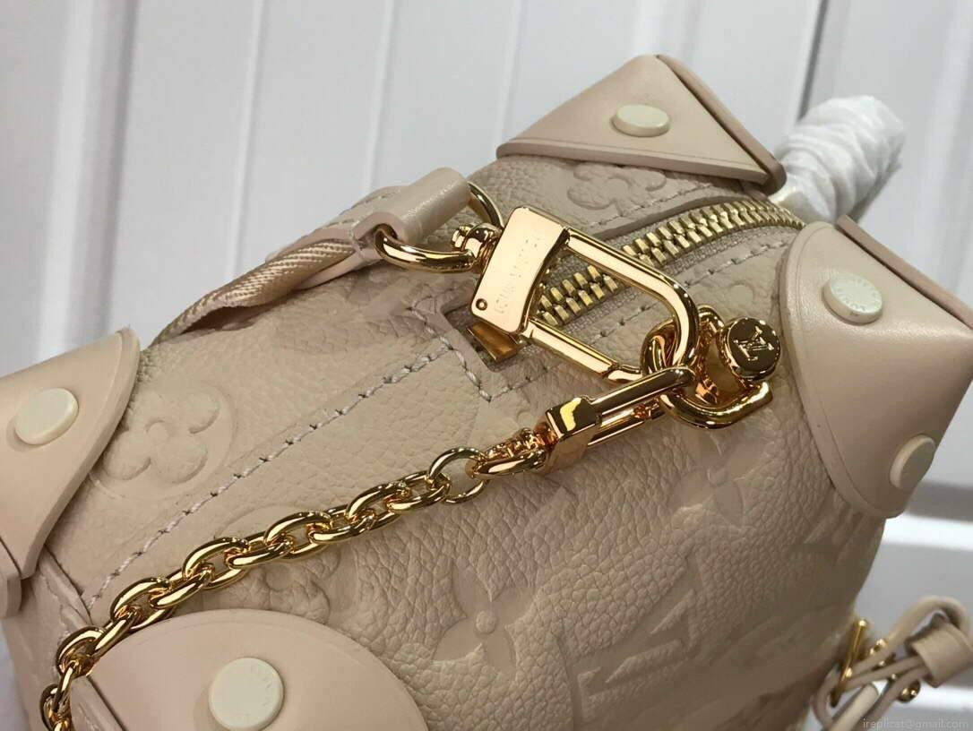 LV M45394 Louis Vuitton Petite Malle Souple Bag M45393 Leather Cream