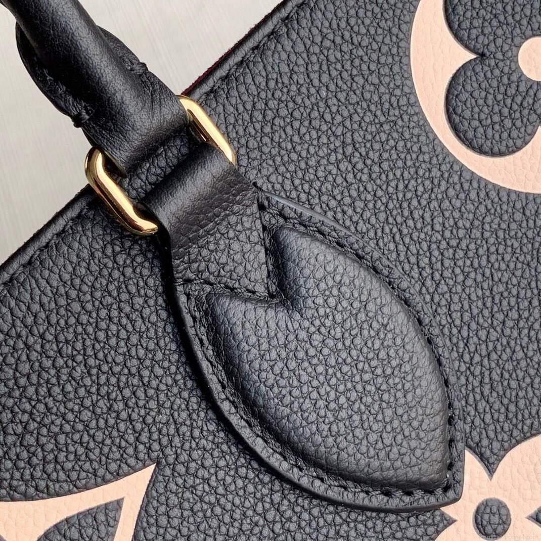 LV M45495 Louis Vuitton ONTHEGO MM Bag M45494 Black and Beige