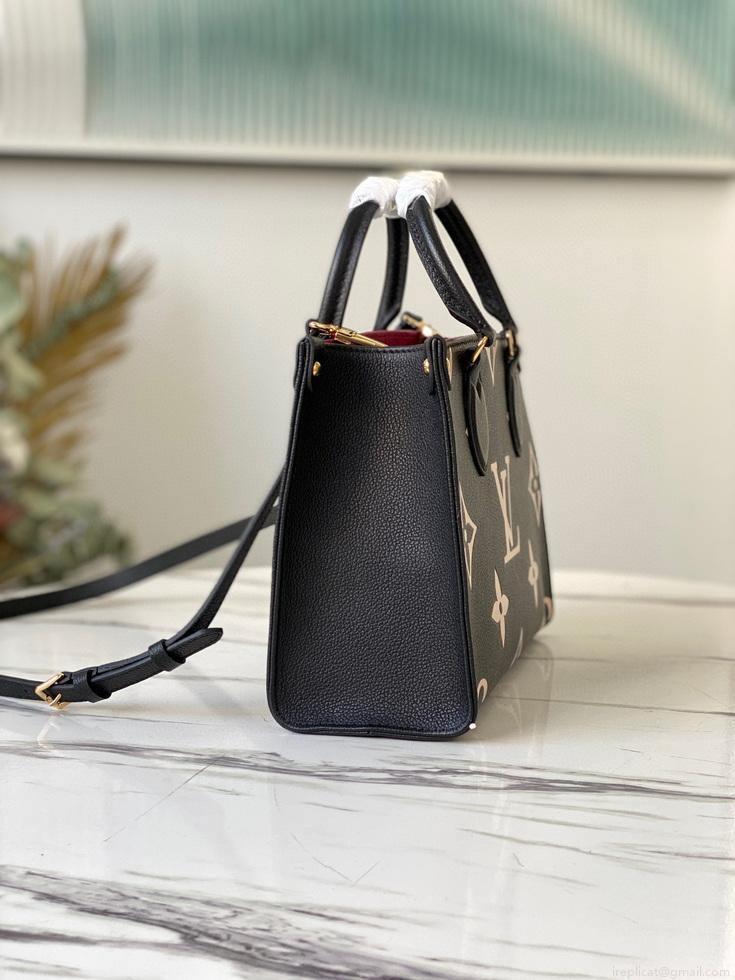 LV M45659 Louis Vuitton M45654 Onthego Pm Tote Bag Black