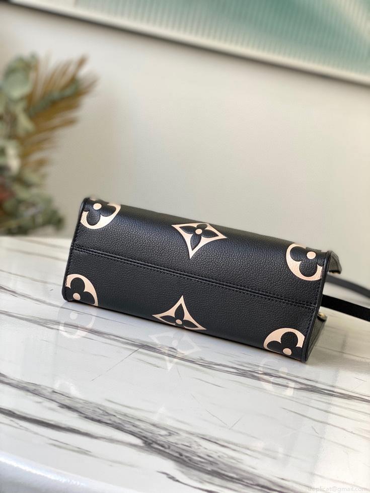 LV M45659 Louis Vuitton M45654 Onthego Pm Tote Bag Black
