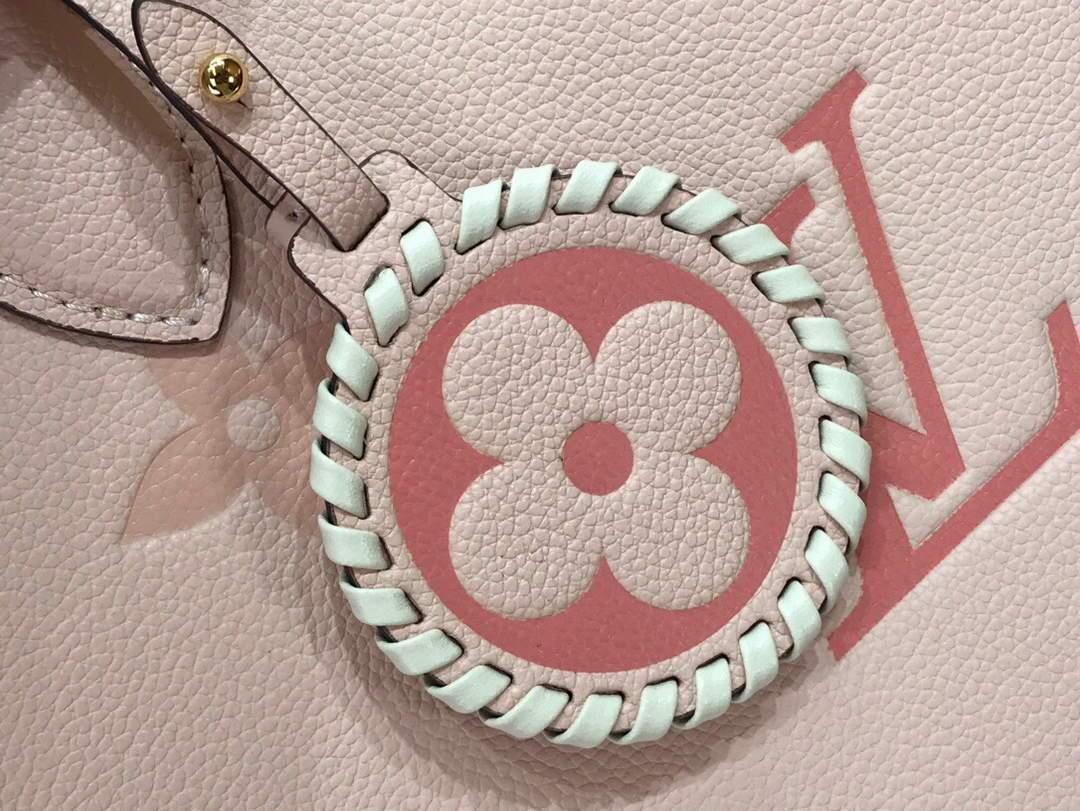 LV M45717 Louis Vuitton Onthego MM Handbag Cream/Saffron
