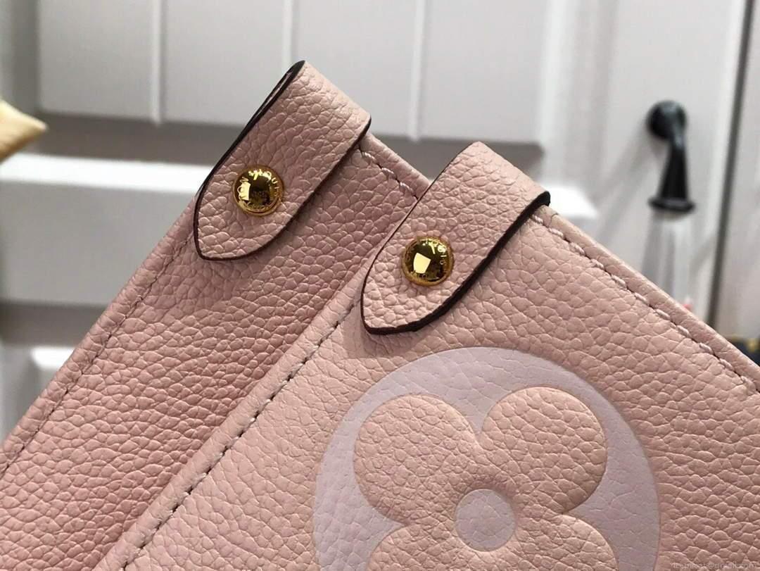 LV M45717 Louis Vuitton Onthego MM Handbag Cream/Saffron