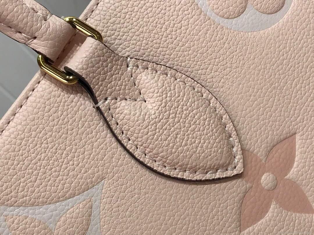 LV M45717 Louis Vuitton Onthego MM Handbag Cream/Saffron