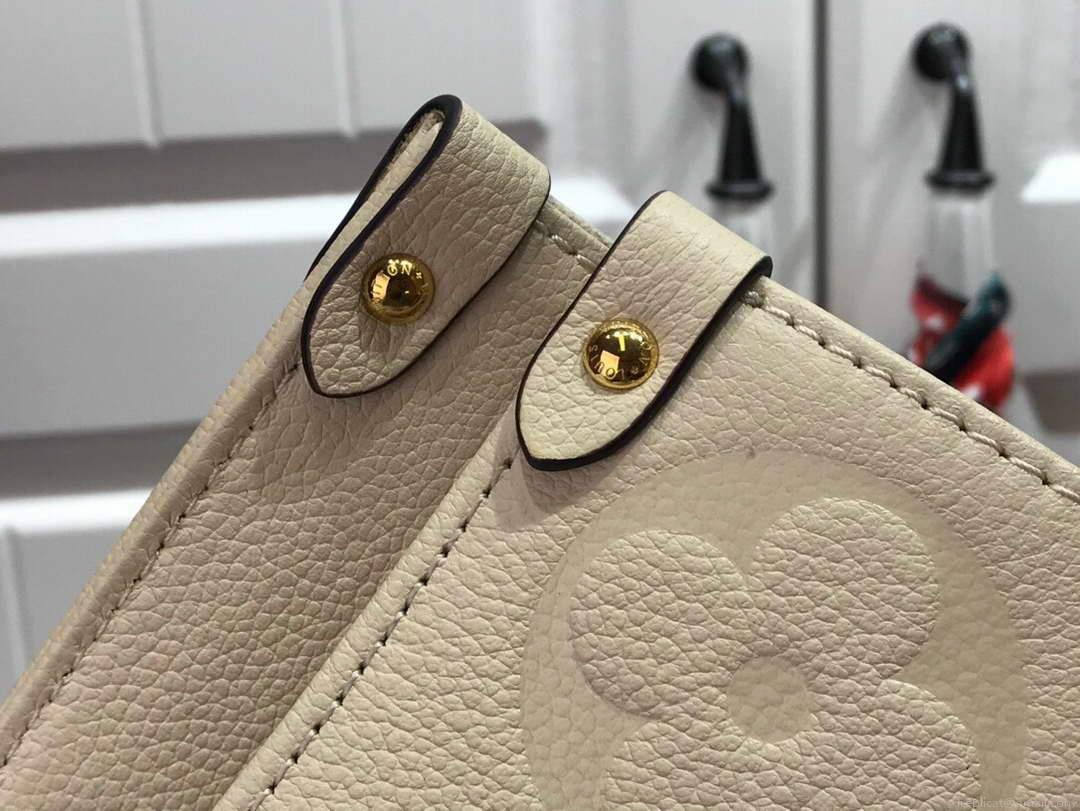 LV M45717 Louis Vuitton Onthego MM M45718 Bag Cream Saffron