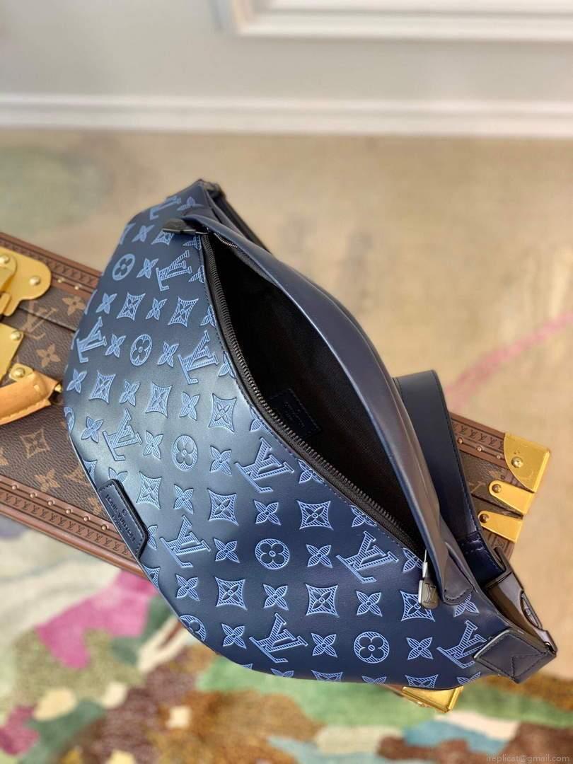 LV M45729 Louis Vuitton Discovery Bumbag PM Navy Blue