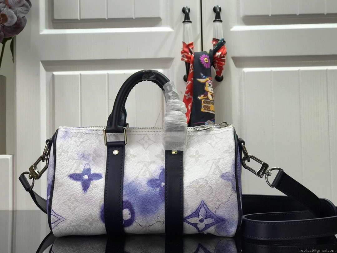 LV M45761 Louis Vuitton Keepall XS Watercolor Blue