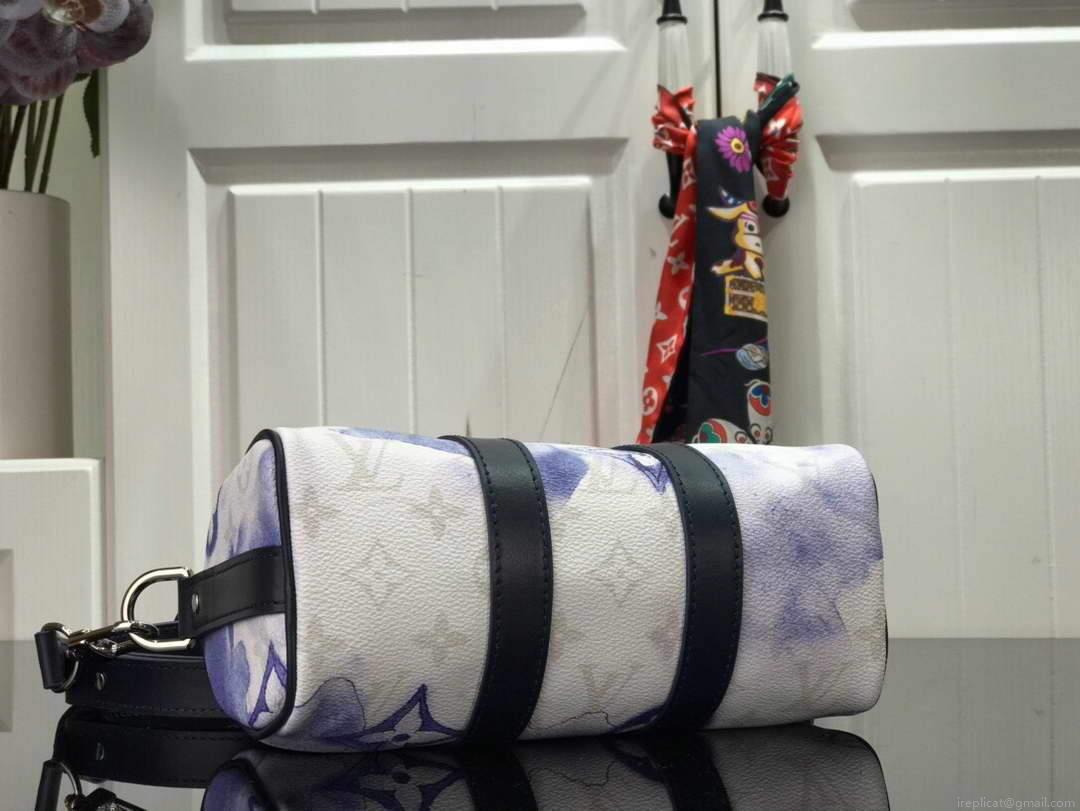 LV M45761 Louis Vuitton Keepall XS Watercolor Blue