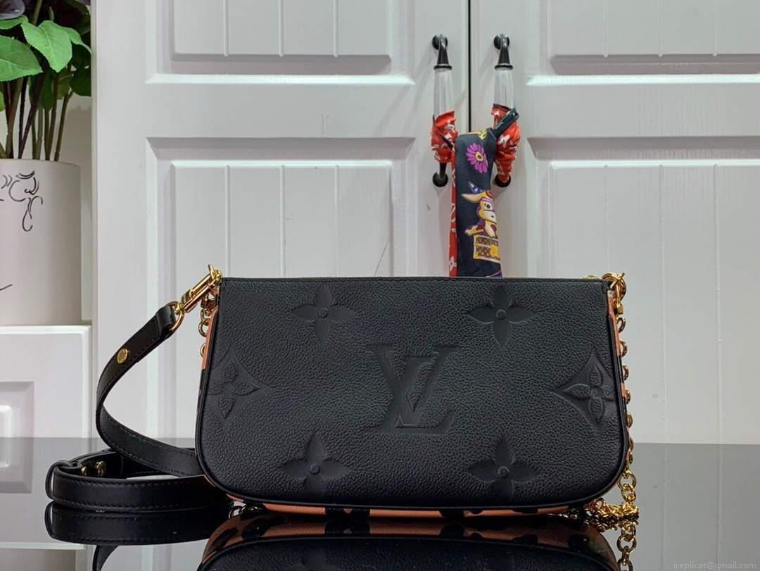 LV M45777 Louis Vuitton M80447 M80399 Multi Pochette Accessoires Bag Black