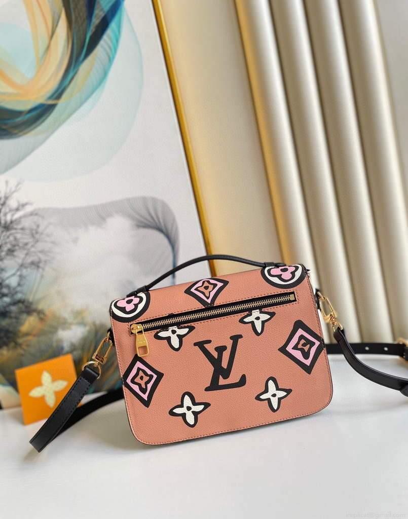 LV M45823 Louis Vuitton M45596 Pochette Metis Bag Arizona Beige