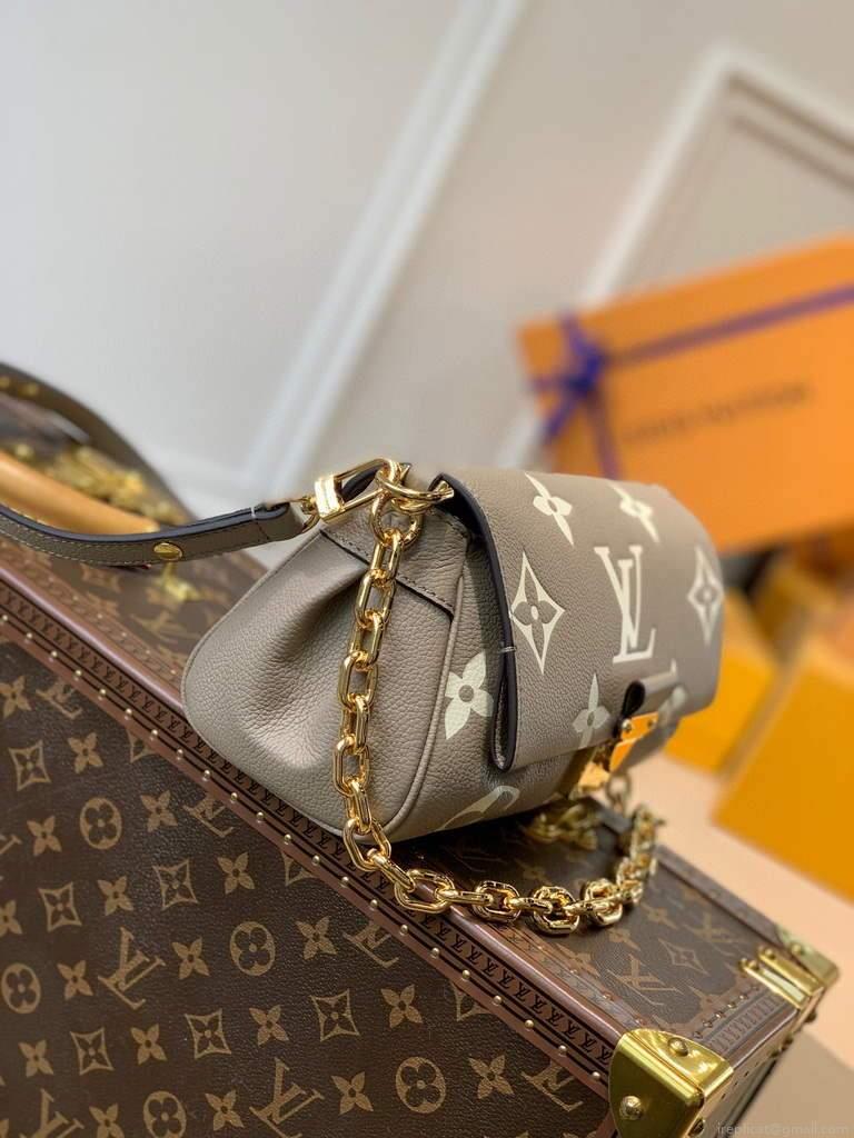 LV M45836 Louis Vuitton M45859 Favorite Monogram Empreinte leather M45813 Gray Cream