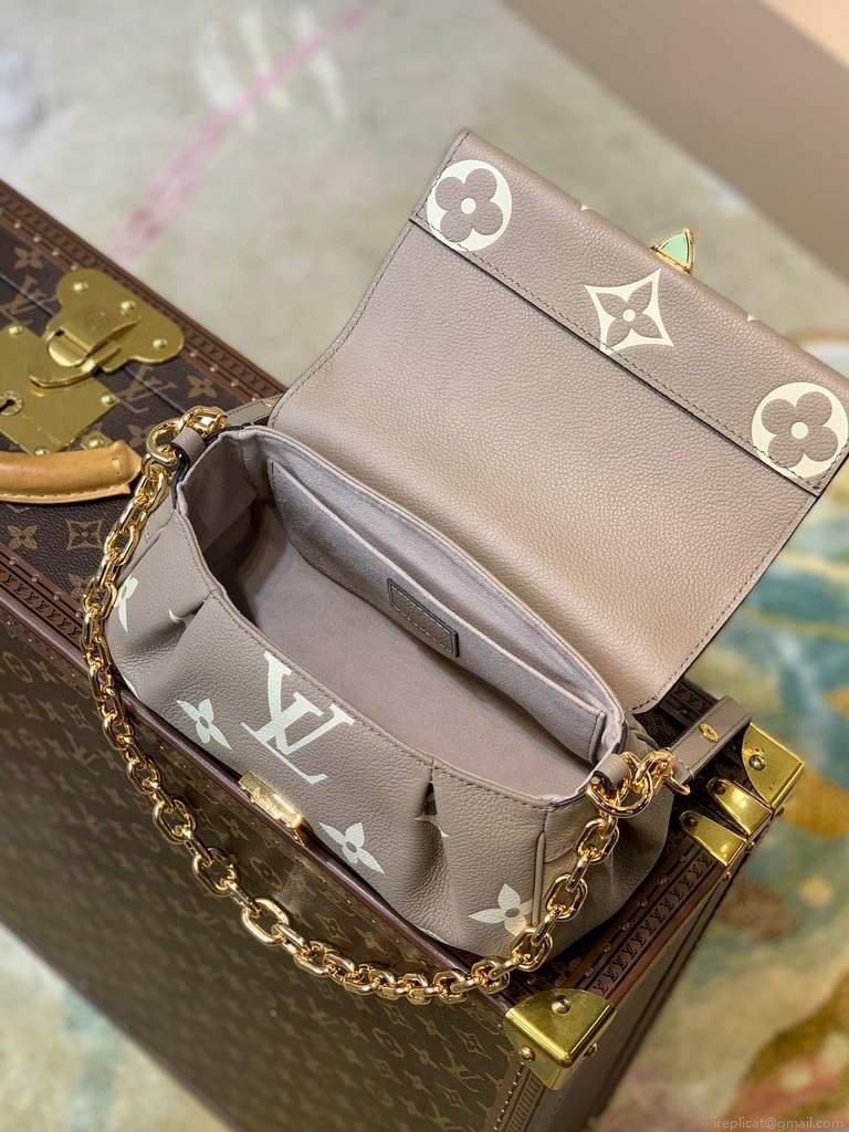 LV M45836 Louis Vuitton M45859 Favorite Monogram Empreinte leather M45813 Gray Cream