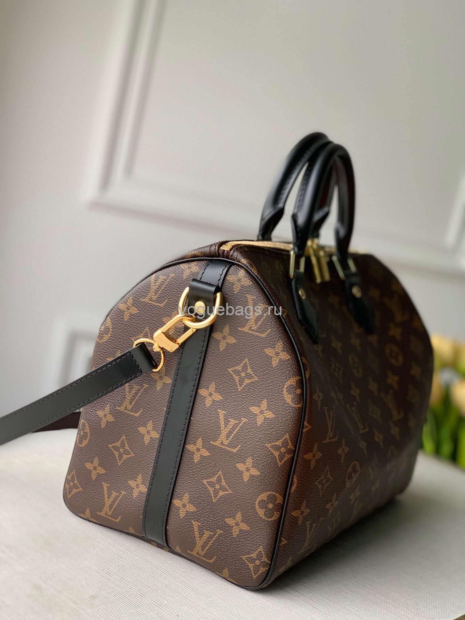 LV M48284 Louis Vuitton Speedy Bandouliere 30 Bag Monogram Canvas M41112 Black