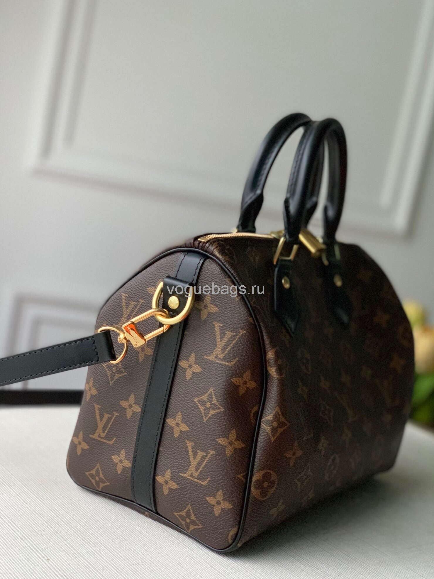 LV M48285 Louis Vuitton Speedy Bandouliere 25 Bag Monogram Canvas M41113 Black