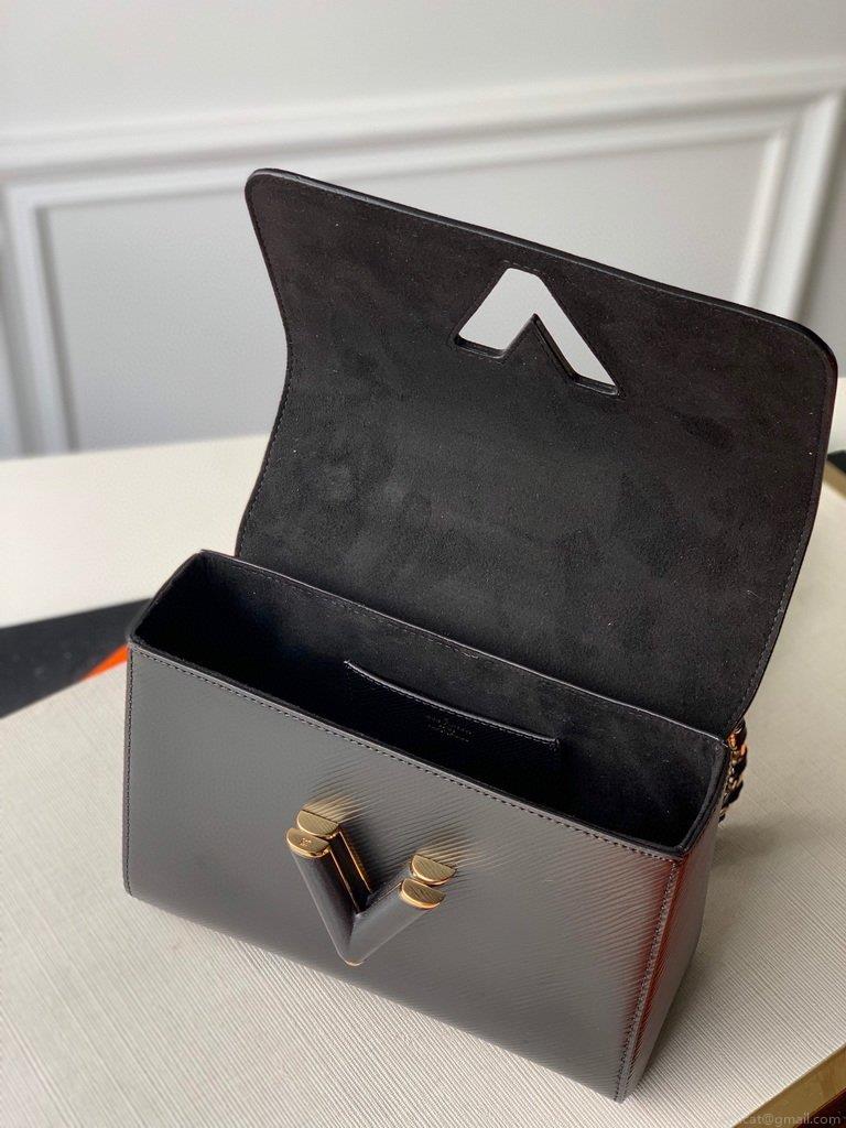LV M50282 Louis Vuitton M57517 Twist MM shoulder Epi bag Black