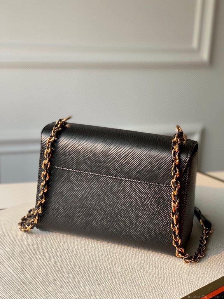 LV M50282 Louis Vuitton M57517 Twist MM shoulder Epi bag Black