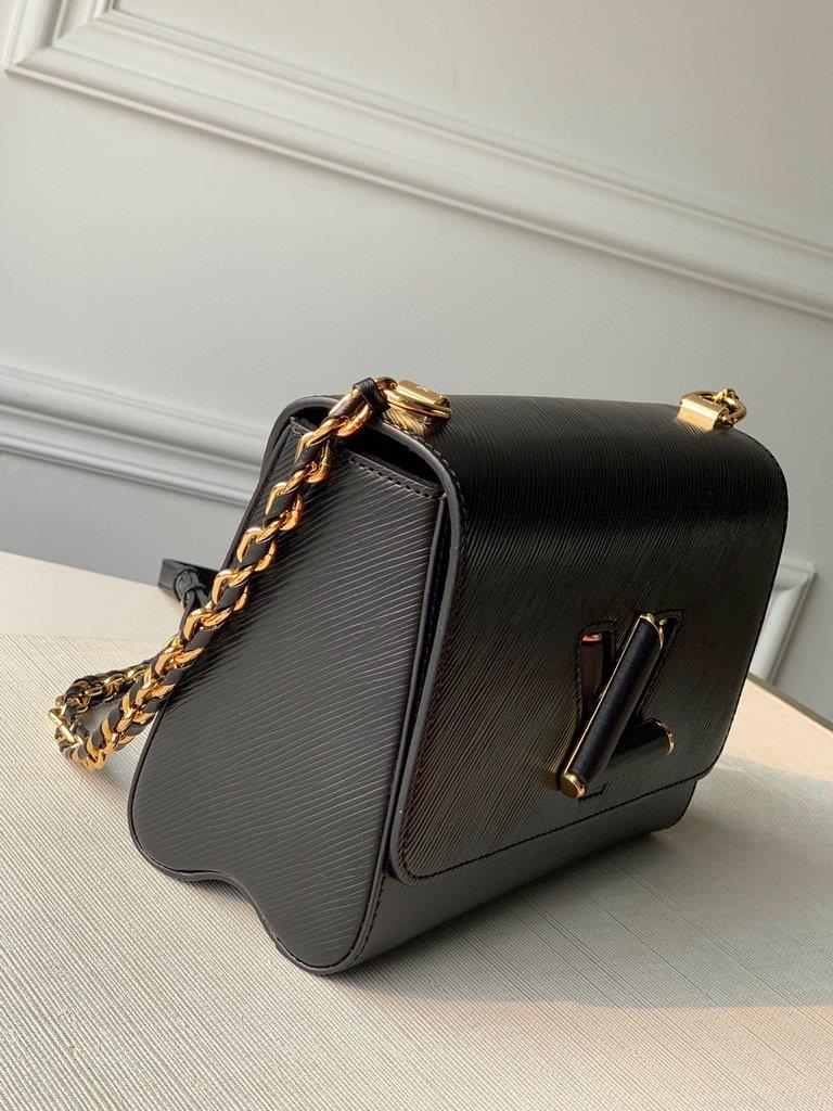 LV M50282 Louis Vuitton M57517 Twist MM shoulder Epi bag Black