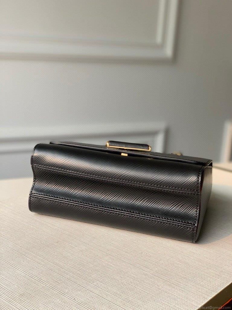 LV M50282 Louis Vuitton M57517 Twist MM shoulder Epi bag Black