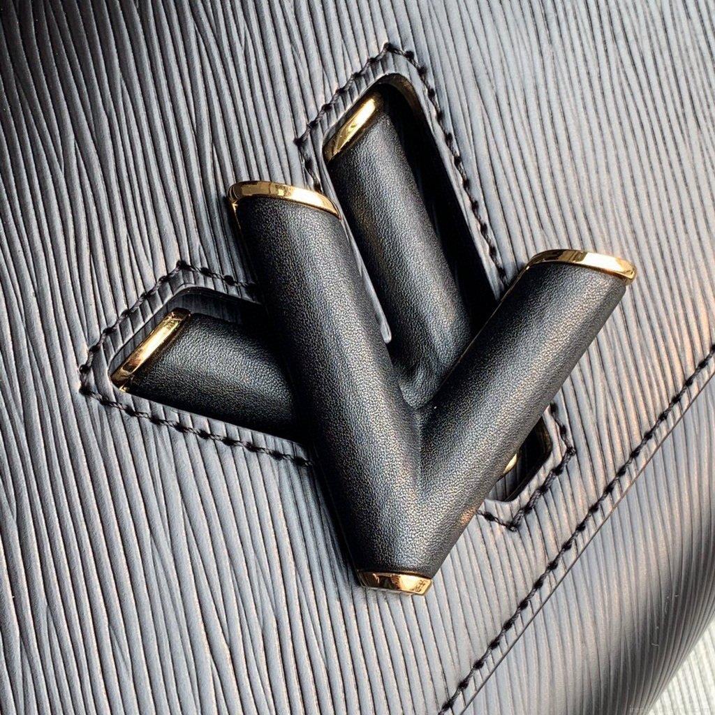 LV M50282 Louis Vuitton M57517 Twist MM shoulder Epi bag Black