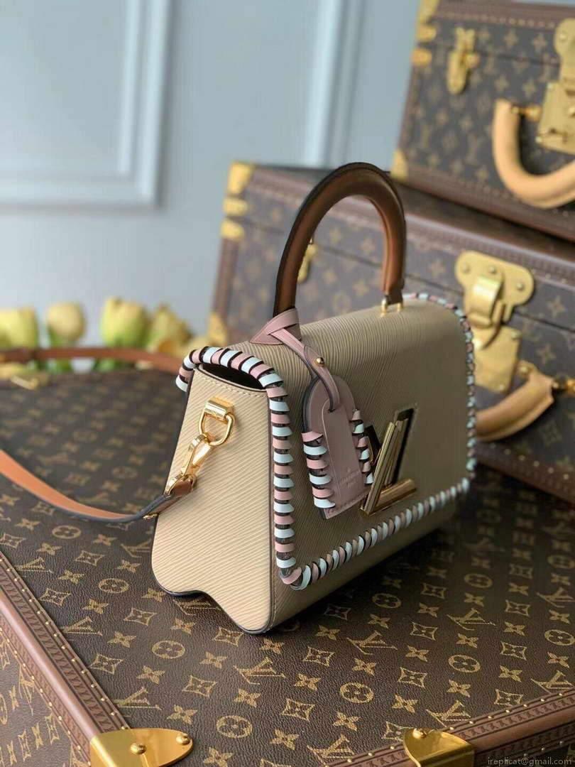LV M50283 Louis Vuitton Twist MM Bag Apricot