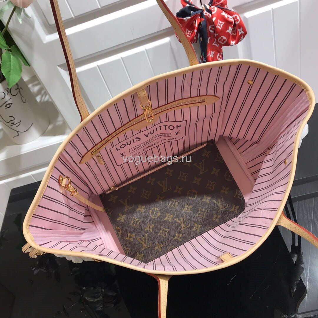 LV M50366 Louis Vuitton Neverfull MM Monogram M41178 Bag Pink
