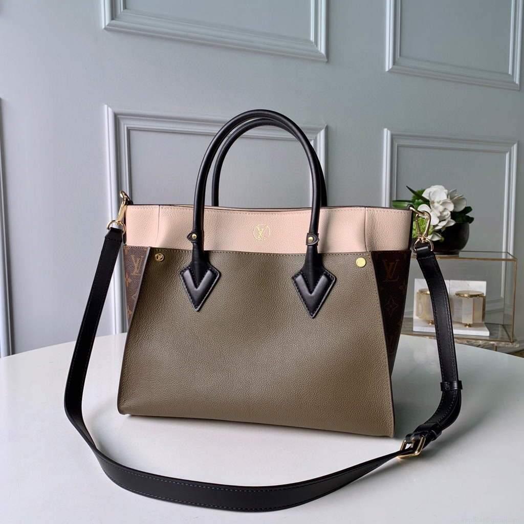 LV M55302 Louis Vuitton M53823 on My Side High end Leathers Tote Bag Laurier Green