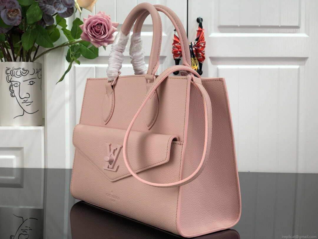 LV M55818 Louis Vuitton Lockme Tote PM Leathers M55817 Bag Pink