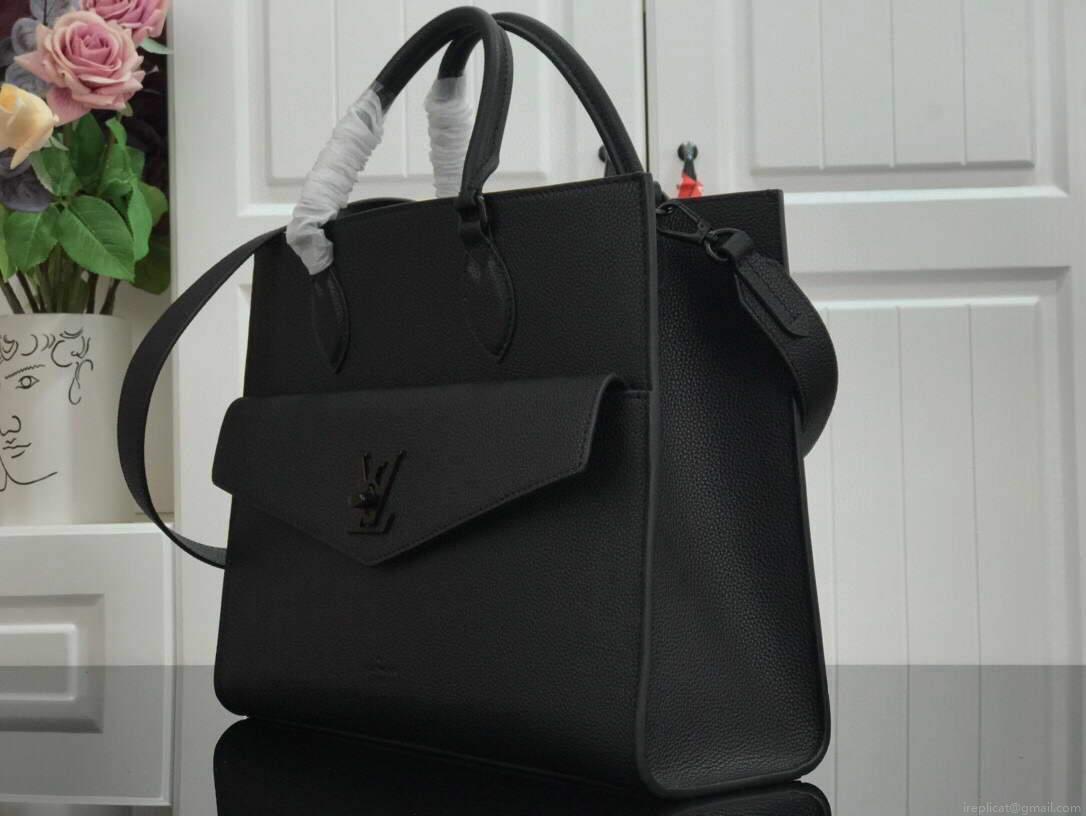 LV M55846 Louis Vuitton Lockme Tote MM Leathers M55818 Bag Black