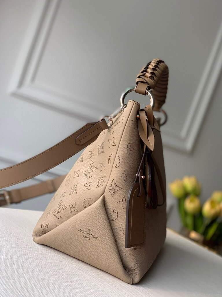 LV M56084 Louis Vuitton M56073 Beaubourg Hobo MM Mahina Galet Grey