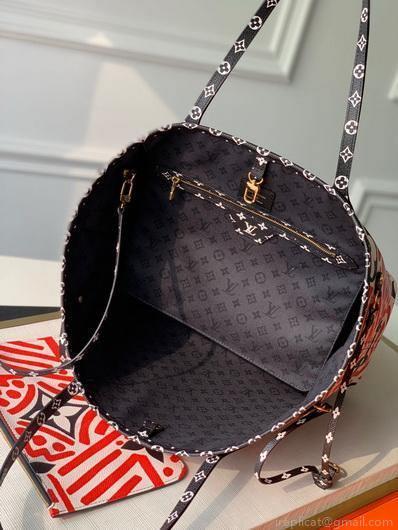 LV M56583 Louis Vuitton M56584 LV Crafty Neverfull MM Bag Red