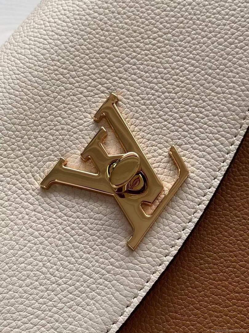 LV M56645 Louis Vuitton Lockme Ever BB Handbag M56321 Caramel Brown